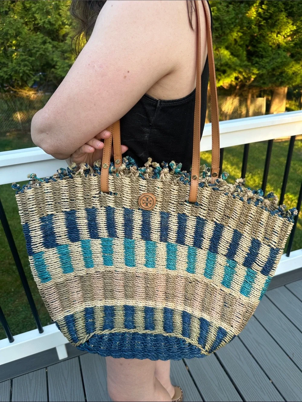 Tory Burch Jute Straw Tote
